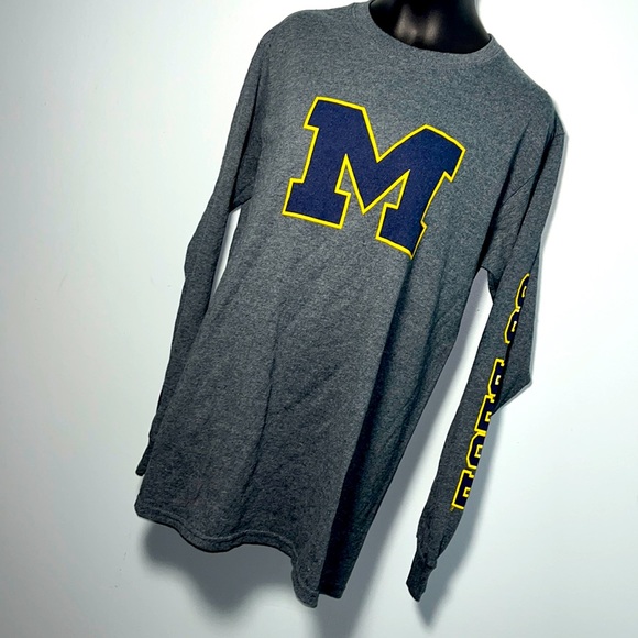 • Michigan Long Sleeve Shirt University of Michigan Go Blue - Picture 1 of 9